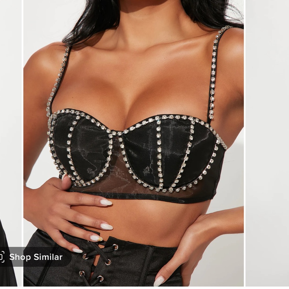 Rhinestone bra top